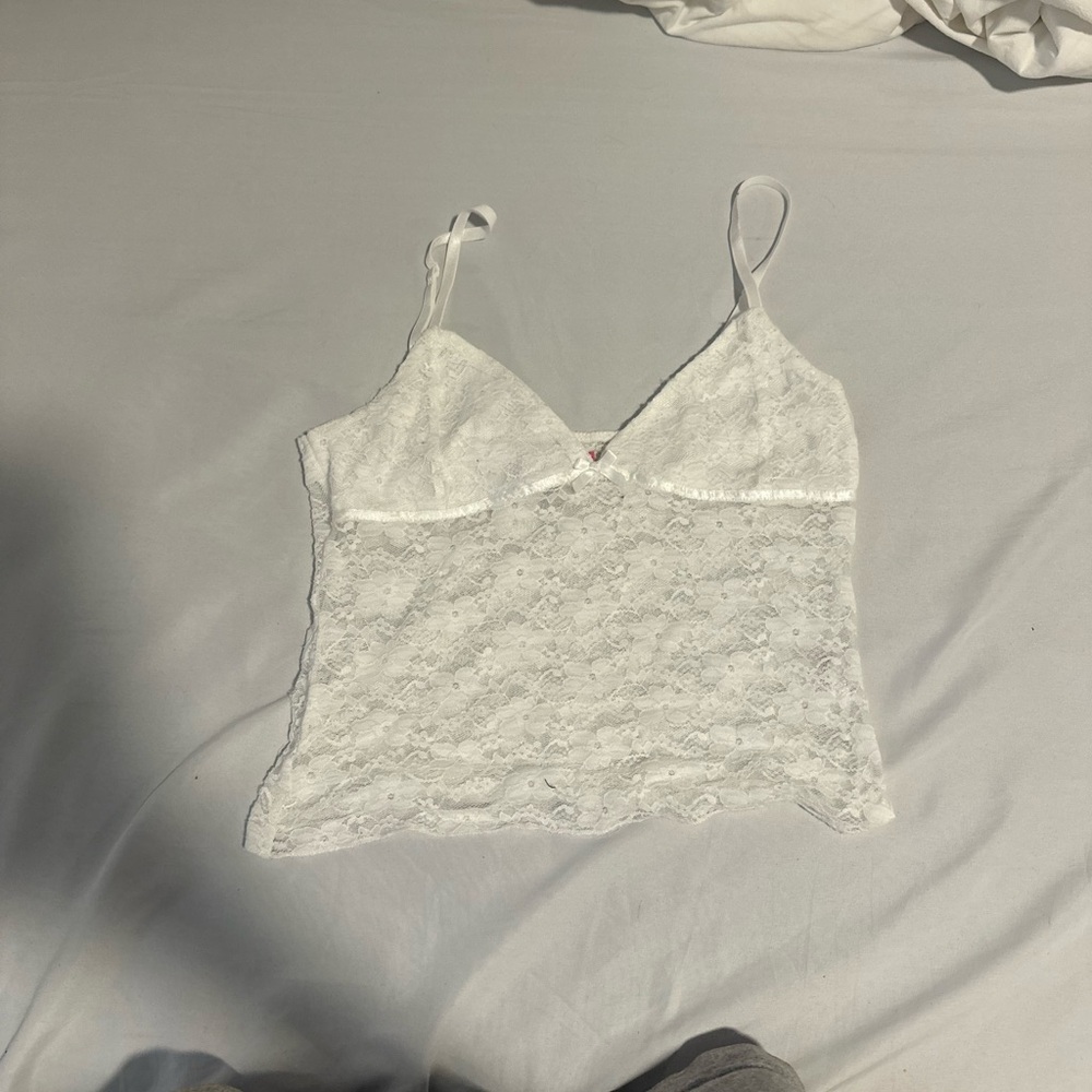 White Lace Camisole Top
